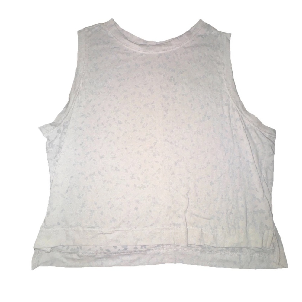 All In Motion Women's Cream Sheer Crop Active Tank Top Size XL Workout Gym Yoga